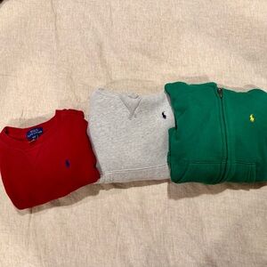 Polo by Ralph Lauren Sweatshirt Trio - Red, Gray, Green